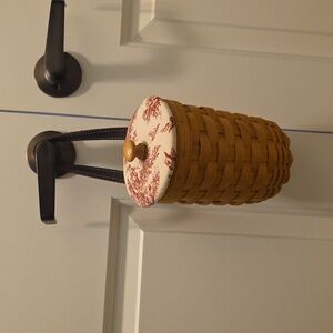 Longaberger Woven Basket with 2 Separate Lids